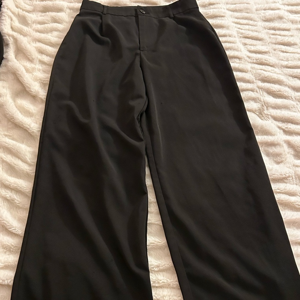 Joe Benbasset Classic Black Wide-Leg Pants